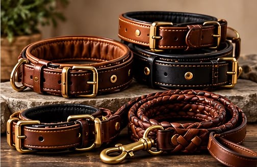 Flat Leather Collar (illustrative image)